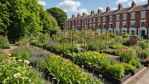 How can UK urban gardens be optimized to support declining pollinator populations?
